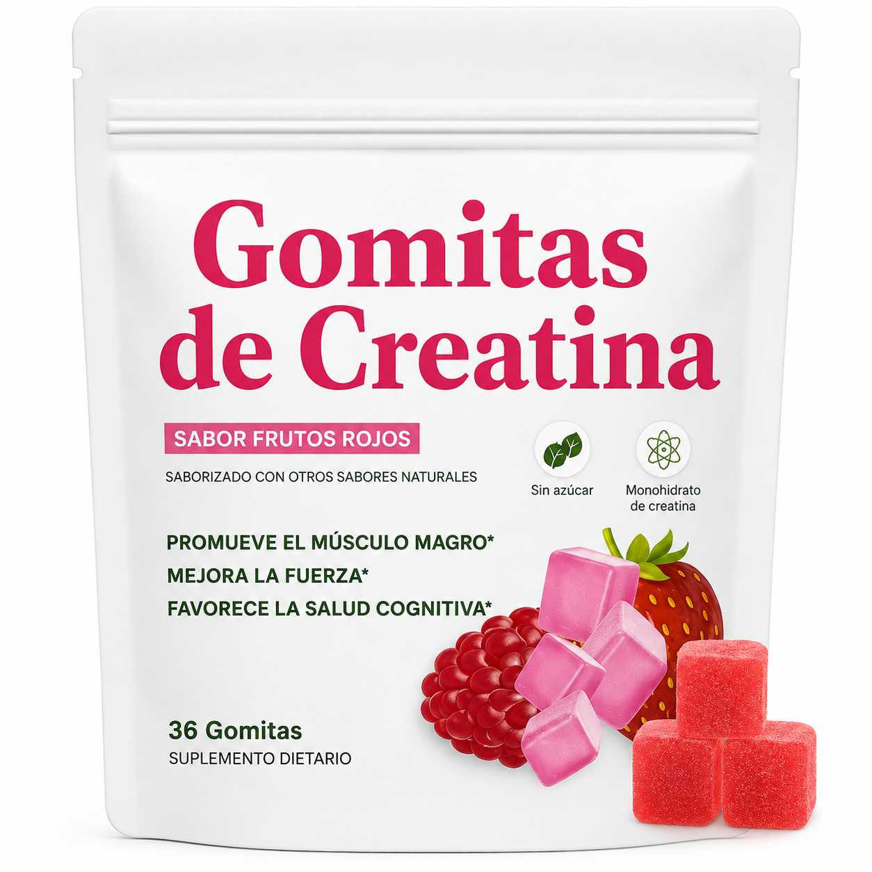 Suplemento de creatina en gomitas – 36 unidades